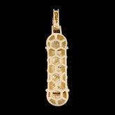 Pure 10k Yellow Gold 0.76CT Natural Diamond Barber Poll Pendant 4.5g Mens Charm